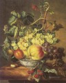 Vruchtenstilleven in een porseleine kom Francina Margaretha van Huysum still life
